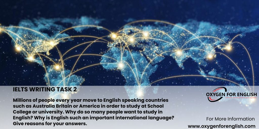 Millions of people every year move to English speaking countries..IELTS Writing Task 2